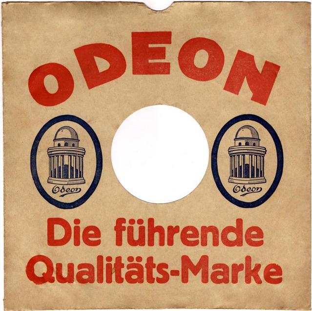 Odeon: Schutzhülle für Schellackplatte